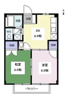 F・OAK【2階】の間取り