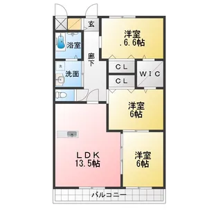 メゾン・ド・パルクヴェール【1階】の間取り