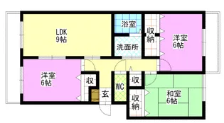 エクセル新福【1階】の間取り
