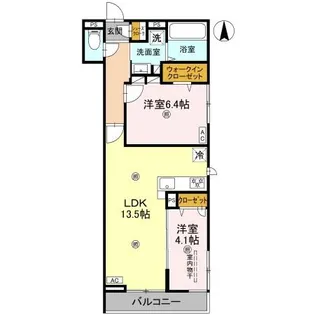 グランカーサ清瀧【2階】の間取り