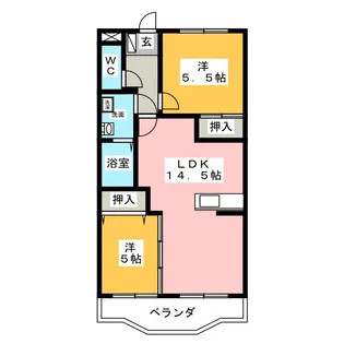 サンメイプル徳倉【1階】の間取り