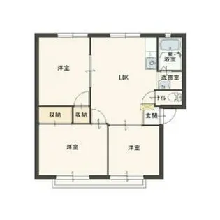 ハーモニーハイツII【1階】の間取り