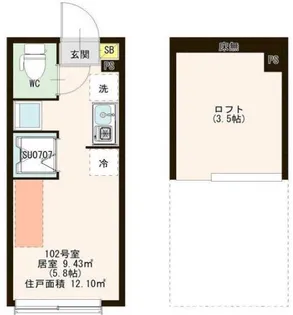 ハーモニーテラス赤羽イースト【1階】の間取り