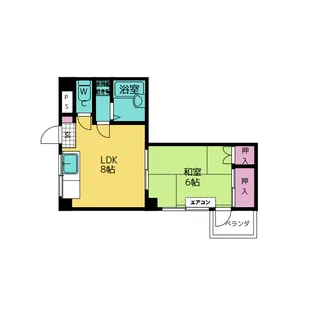 1LDKの間取り画像