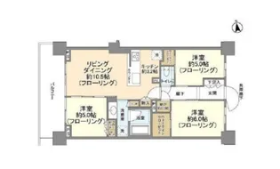 東京都杉並区方南2【マンション】の間取り