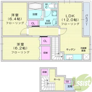 シャルマン21ABE 1【2階】の間取り