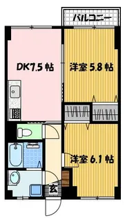 ガーデン桜坂【4階】の間取り