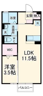 山梨県甲府市堀之内町【アパート】の間取り