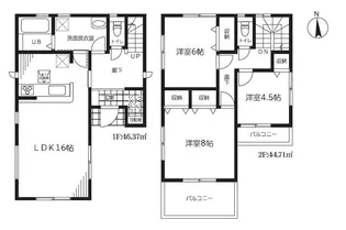 埼玉県南埼玉郡宮代町東姫宮2【一戸建】の間取り