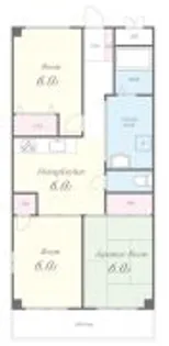 大阪府吹田市佐井寺南が丘【マンション】の間取り