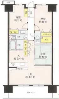 川口ティーブルー【12階】の間取り