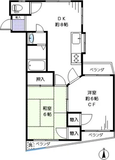 宮前グリーンハイツ【3階】の間取り