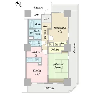天王洲ビュータワー(SA借上)【14階】の間取り