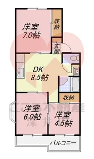 FKマンション【2階】の間取り