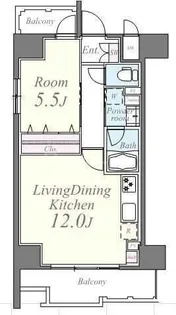 グランイースト田原町【12階】の間取り