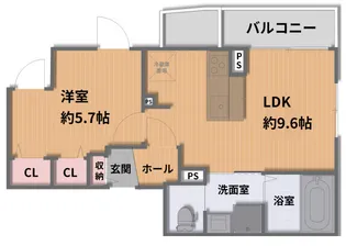 1LDKの間取り画像