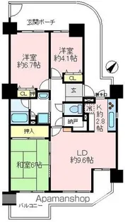 アーベイン川越南大塚キッズプレース【12階】の間取り