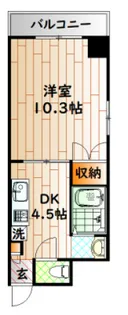 ぺプリエール堺町【6階】の間取り