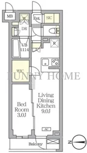 東京都目黒区中根1【マンション】の間取り
