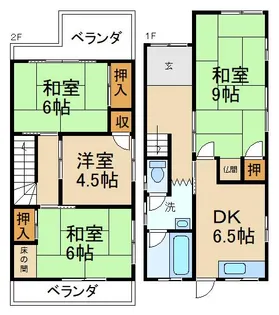 大阪府枚方市宮之阪5【一戸建】の間取り