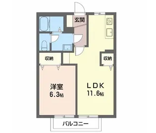 ディアスM【1階】の間取り