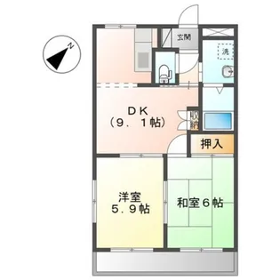 ジューエイハイツ【2階】の間取り