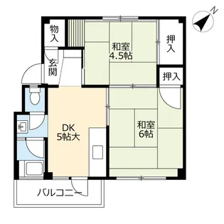 UR萩原【5階】の間取り