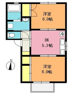シティーオーク【1階】の間取り