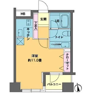 カスタリア高輪台【4階】の間取り