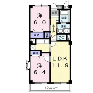 ハーヴェスト 21【2階】の間取り