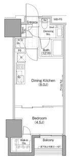 ザ・パークハビオ横浜関内【7階】の間取り