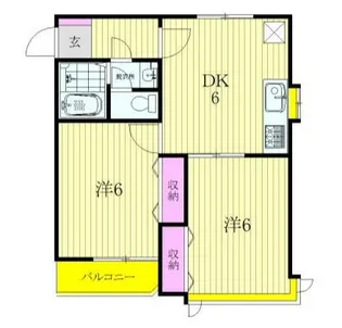 ジュネス生田【2階】の間取り