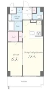 ヴェルデール新横浜【6階】の間取り