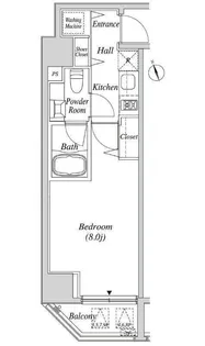 東京都港区新橋5【マンション】の間取り