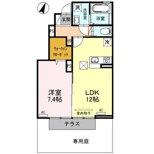 レジリエンス美原【1階】の間取り