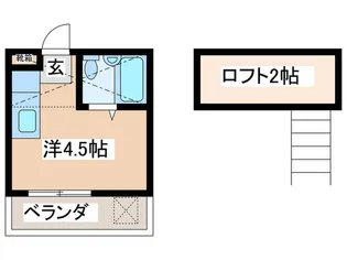 ホワイトキャッスル砂川【1階】の間取り