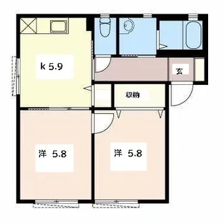 リヴェールB【2階】の間取り