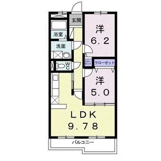 クレセールヴァンブ【5階】の間取り