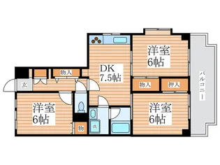 ラフォーレジュン二番館【5階】の間取り