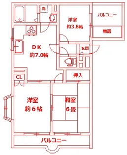ウインビュー磯子【5階】の間取り