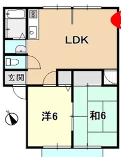 三重県いなべ市大安町平塚【アパート】の間取り