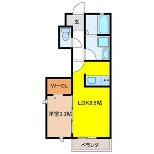 VillaOrtensia【1階】の間取り