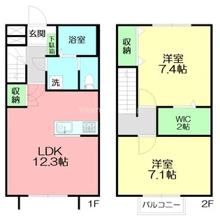 神奈川県伊勢原市粟窪【一戸建】の間取り
