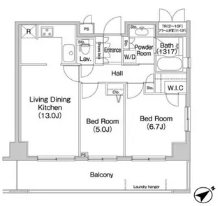 コンフォリア田町【10階】の間取り