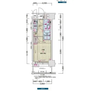 プレサンス名古屋菊井セルカ【2階】の間取り