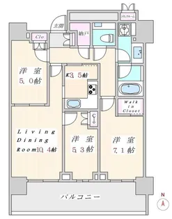 ザ・パークハウス晴海タワーズ クロノレジデンス【30階】の間取り