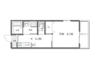 エルメゾン嵯峨【1階】の間取り