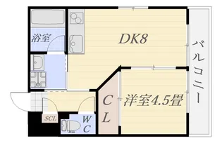 グランシャトー薬師【5階】の間取り