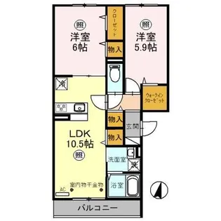 ア レーズ【2階】の間取り