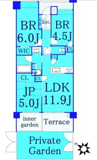 クオス保土ヶ谷【1階】の間取り